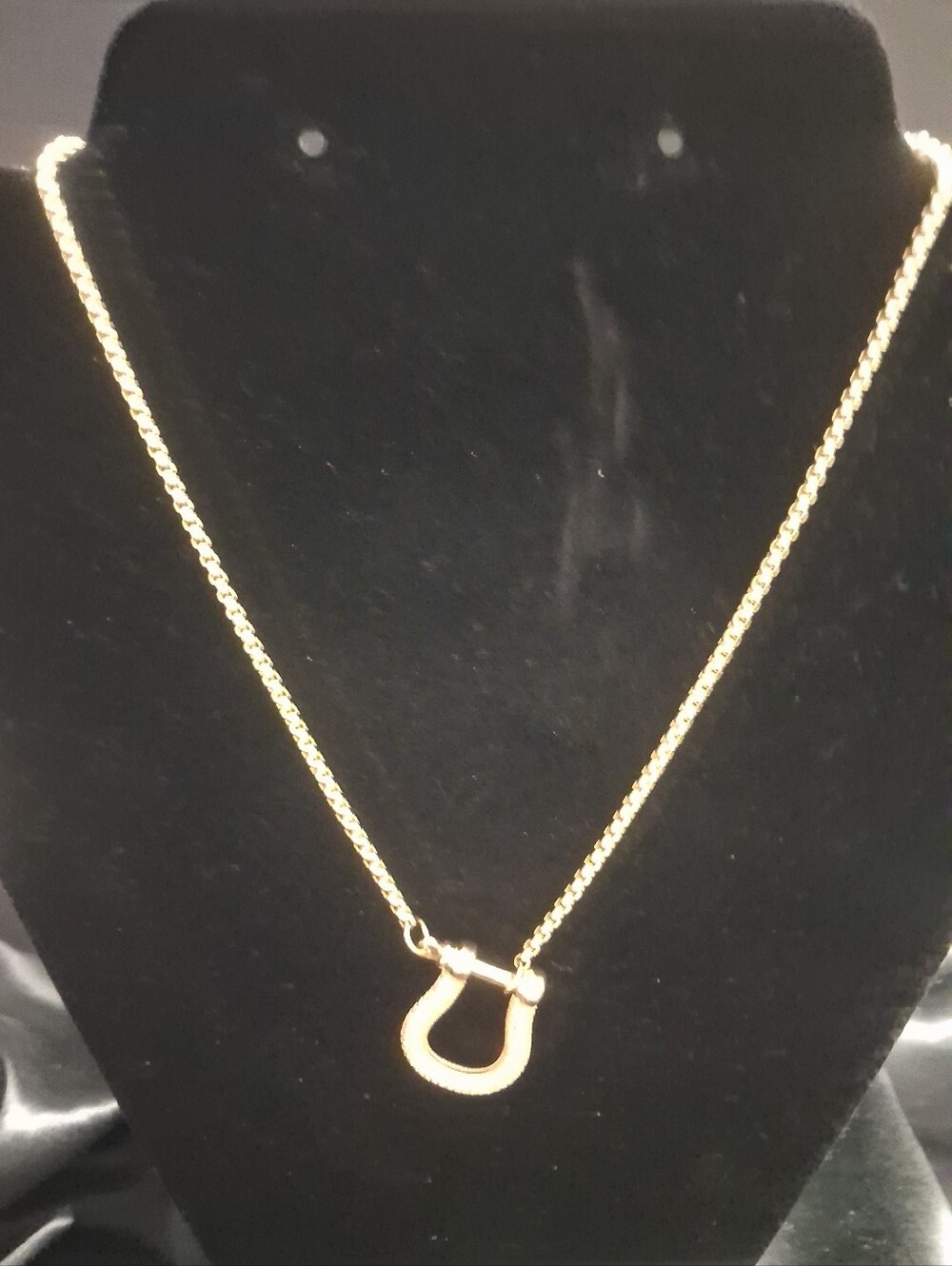 Gold Filled Horseshoe Pendant Necklace 18"-20"